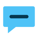 Speech bubble with a single line